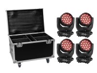 Eurolite Set 4x LED TMH-X4 + Case mit Rollen