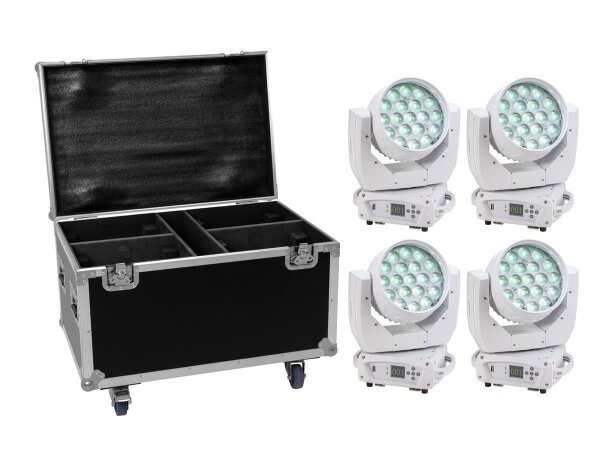 Eurolite Set 4x LED TMH-X4 white + Case with wheels