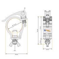 Global Truss Selflock Hook Mini Quick 48-51/30/100kg,...