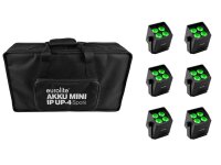 Eurolite Set 6x AKKU Mini IP UP-4 QCL Spot MK2 + Soft Bag