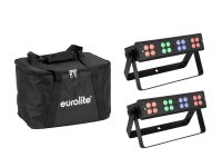 Eurolite Set 2x LED Silent Bar 16x4W RGB/WW + Soft-Bag