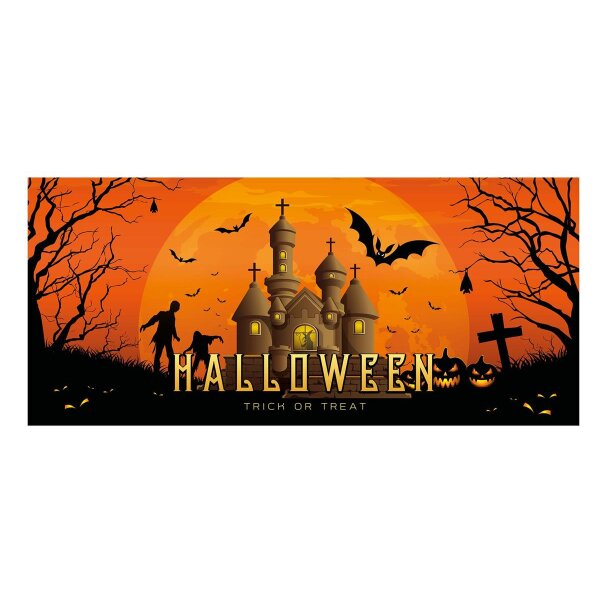 Halloween Banner, Haunted House, 400x180cm