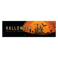 Halloween Banner, Geisterhaus, 300x90cm