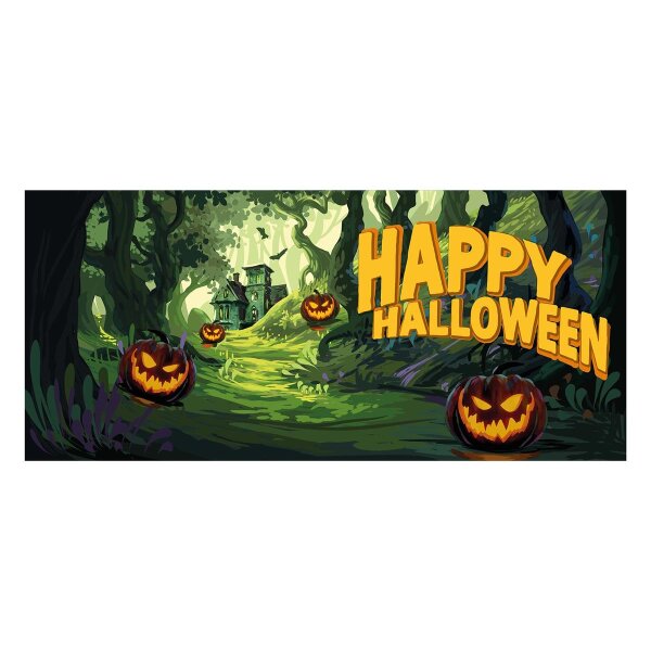 Halloween Banner, Geisterwald, 400x180cm