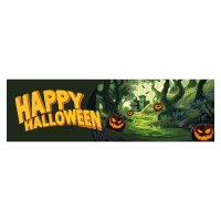 Halloween Banner, Geisterwald, 300x90cm