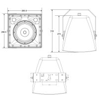 Audiophony EXT106, Outdoor Coaxial Speaker 6,5 + 1