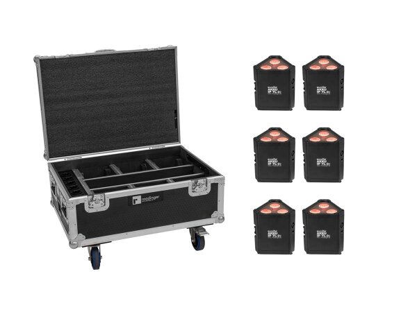Eurolite Set 6x AKKU IP TL-3 QCL + Case with wheels and charging function