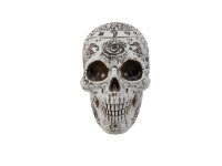 Halloween Totenkopf, mystisch, 12x10x18cm
