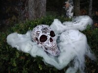 Halloween Totenkopf, mystisch, 12x10x18cm