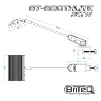 Briteq BT-Boothlite 35TW, 3000K/4000K/5600K weiß, Beleuchtung für Messestände/Ausstellungsräume/Vitrinen