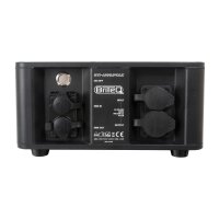 Briteq BTI-Akkupole black, 4x 5 Watt LED Spot 3000K warmweiß, 25°, Beleuchtung für Messestände/Ausstellungsräume/Produktpräsentationen, IP65