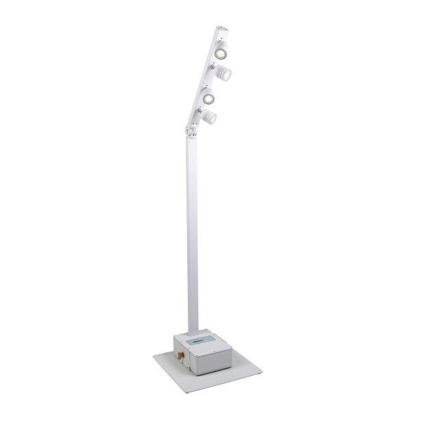 Briteq BTI-Akkupole white, 4x 5 Watt LED Spot 3000K warmweiß, 25°, Beleuchtung für Messestände/Ausstellungsräume/Produktpräsentationen, IP65