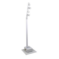Briteq BTI-Akkupole white, 4x 5 Watt LED Spot 3000K warmweiß, 25°, Beleuchtung für Messestände/Ausstellungsräume/Produktpräsentationen, IP65