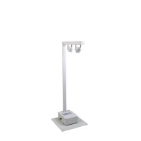 Briteq BTI-Akkupole white, 4x 5 Watt LED Spot 3000K warmweiß, 25°, Beleuchtung für Messestände/Ausstellungsräume/Produktpräsentationen, IP65