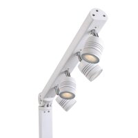 Briteq BTI-Akkupole white, 4x 5 Watt LED Spot 3000K warmweiß, 25°, Beleuchtung für Messestände/Ausstellungsräume/Produktpräsentationen, IP65