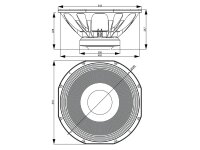 Celto Acoustique 21SW1800 21 Zoll Subwoofer, Ferrit, Alukorb