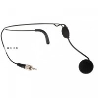 JB Systems HF-Twin Receiver Set Head, Funkmikrofon Set mit Taschensender, Headset und Lavalier-Mikrofon