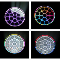 Briteq BTI-Blizzard Wash2s, LED Zoom Moving Wash, 19x 50 Watt RGBL-LED, 3,8-38 Grad Zoom, RGB-Halo-Ring, IP65