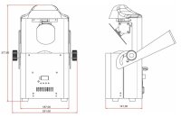 JB Systems Vector Scan, 100 Watt LED, mot. Fokus, Prisma, 7 rot. Gobos + offen, 8 Farben + offen