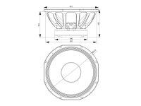 Celto Acoustique 12PF600 12 Zoll Woofer, Ferrit, Alukorb