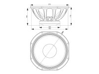 Celto Acoustique 15PF800 15 Zoll Woofer, Ferrit, Alukorb