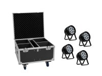 Eurolite Set 4x AKKU IP PAR 14 HCL QuickDMX + Flightcase
