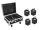 Eurolite Set 4x AKKU IP UP-4 QCL Spot QuickDMX MK2 + Flightcase mit Rollen und Ladefunktion