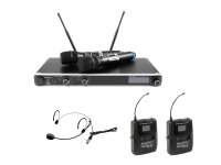 Omnitronic Set UHF-302 Empfänger + Headset + 2x...