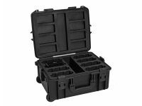 Roadinger Plastic Case for 8x AKKU Flat Light with Trolley