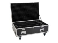 Roadinger Flightcase PRO 4x LED BAR-8 SWING mit Rollen