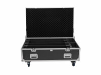 Roadinger Flightcase PRO 4x LED BAR-8 SWING mit Rollen