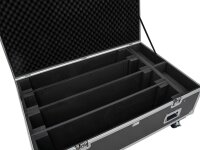 Roadinger Flightcase PRO 4x LED BAR-8 SWING mit Rollen