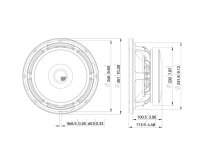 Lavoce MAF103.00-16 10 Zoll Midrange, Ferrit, Alukorb