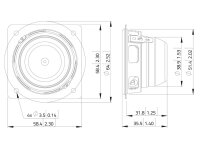 Lavoce FSN020.72-4 2 Zoll Breitbandlautsprecher, Neodym, Stahlkorb