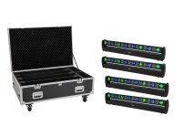 Eurolite Set 4x LED BAR-8 SWING QCL Leiste + Flightcase...