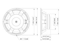 Lavoce WXF15.800 15 Zoll Woofer, Ferrit, Alukorb
