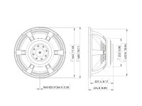 Lavoce SAF184.50-4 18 Zoll Subwoofer, Ferrit, Alukorb