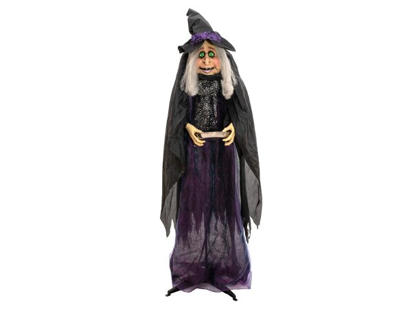 Halloween Figur Hexe Marie, animiert, 180cm