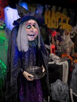 Halloween Figur Hexe Marie, animiert, 180cm
