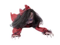 Halloween Figur kriechend Mathilda, animiert, 110cm