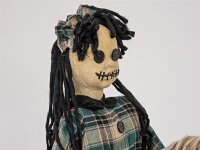 Halloween Figur Mädchen auf Pony, animiert, 90cm
