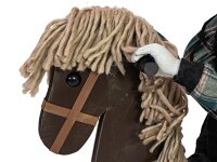 Halloween Figur Mädchen auf Pony, animiert, 90cm