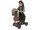Halloween Figur Mädchen auf Pony, animiert, 90cm