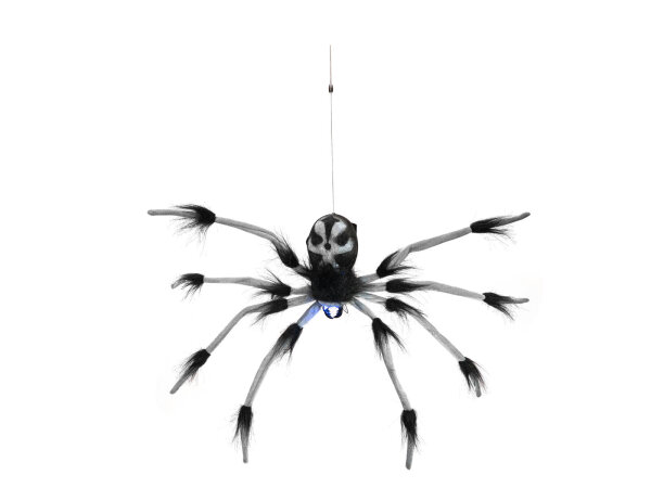 Halloween Abseilende Dekospinne, animiert, 60cm