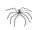 Halloween Riesenspinne, grau, 230cm