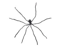 Halloween Riesenspinne, schwarz, 230cm