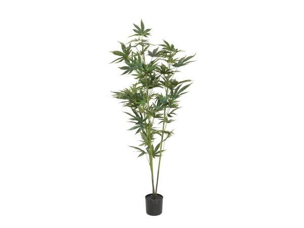 Cannabis-plant, artificial plant, 120cm