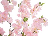 Cherry tree with 3 trunks, artificial plant, rose, 160cm