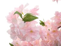 Cherry tree with 3 trunks, artificial plant, rose, 160cm