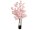 Cherry tree with 3 trunks, artificial plant, rose, 160cm